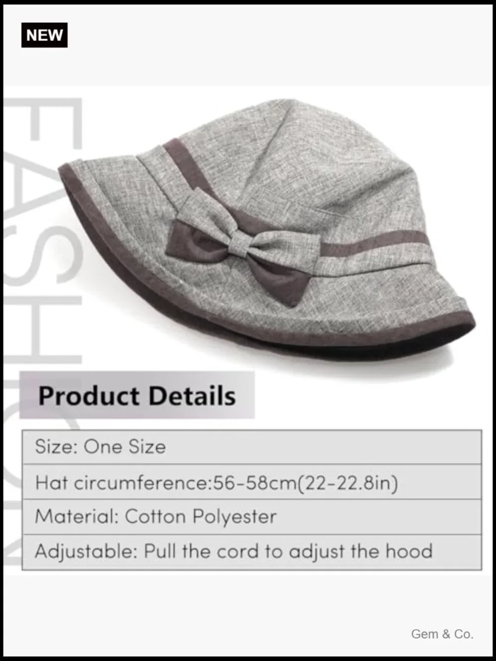 Cloche Bowler Hat Fedora Church Hat with Bow Adjustable Windproof